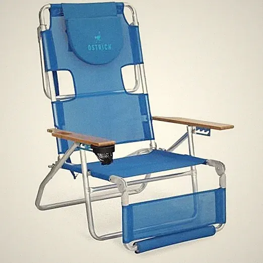 3N1 Lightweight Lawn Beach Reclining Lounge Chair with Footrest, Outdoor