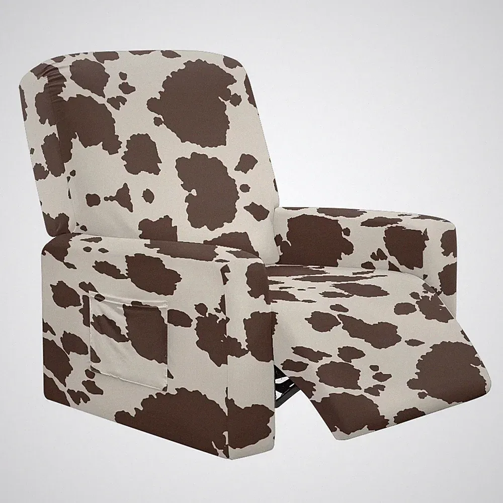 Brown Cow Print Recliner Chair Slipcovers Stretch Recliner Covers Cute Chair...