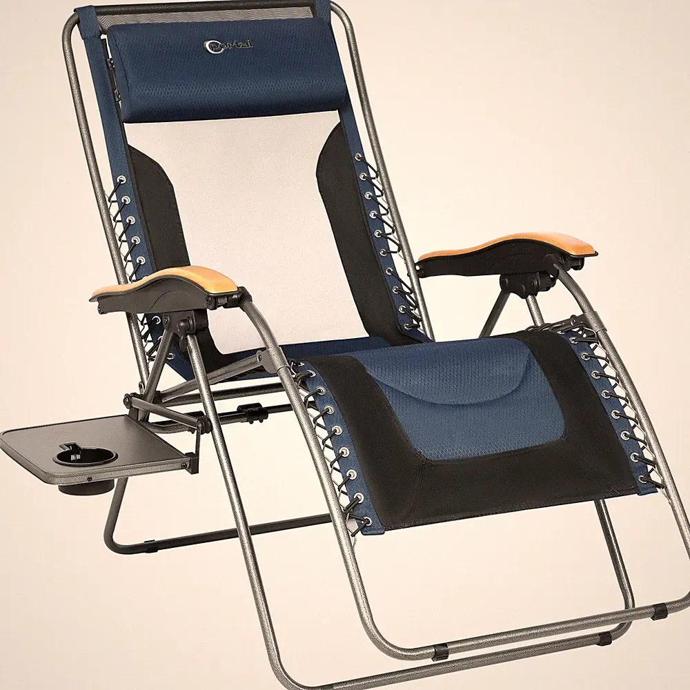 Oversized Mesh Back Zero Gravity Reclining Patio Chairs 350lb Padded Seat Portal