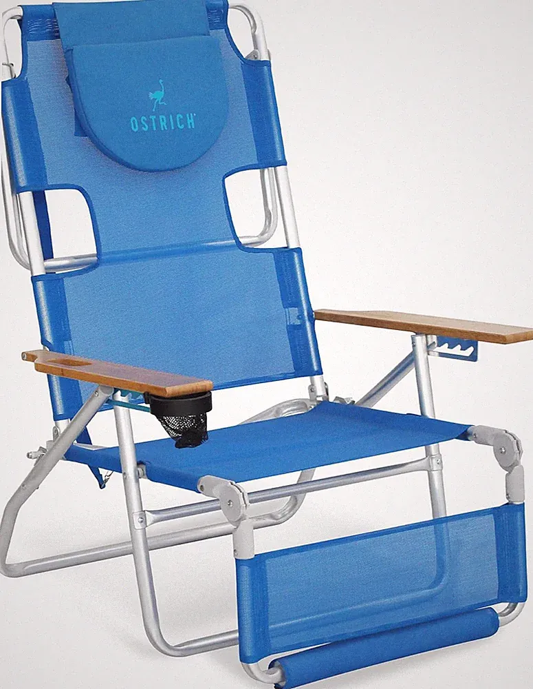 the Original 3N1 Lightweight Beach Reclining Lounge Chair with Footrest, Outdoor